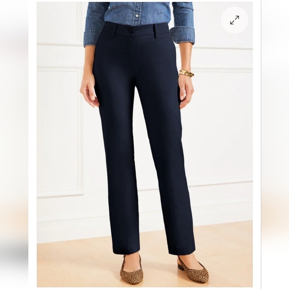 Talbots Straight Leg Chinos color INDIGO BLUE In Size 4P